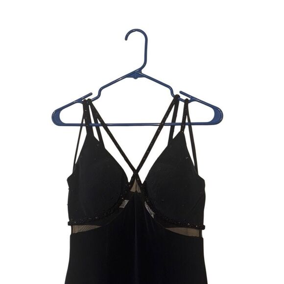 Nightline Women's Elegant Black Evening Vintage Gown Maxi Dress - Size 4 - Picture 4 of 11